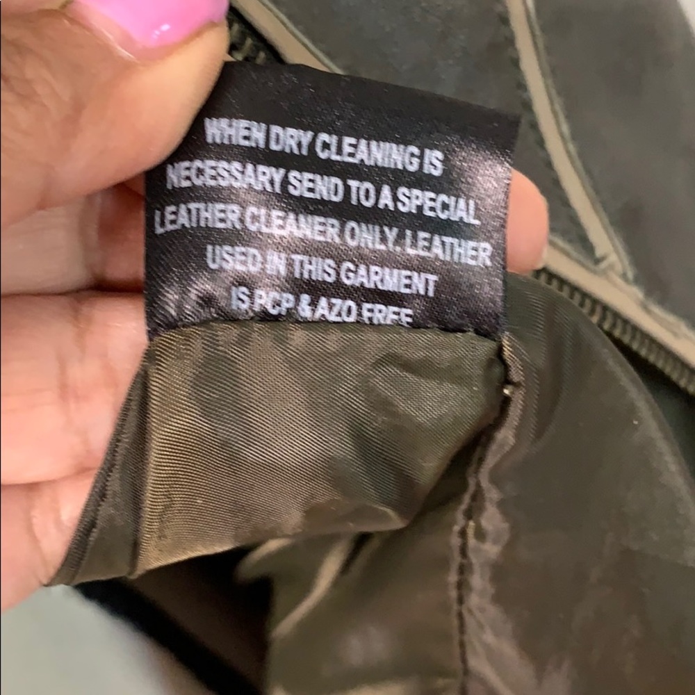 Leather Jacket Olive - image 7